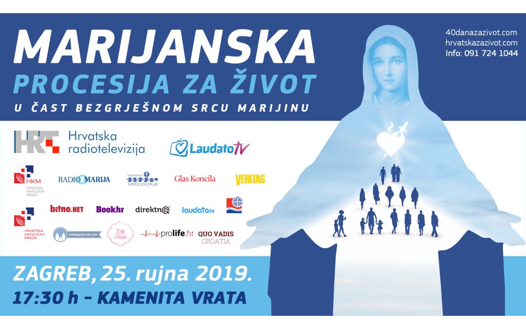 Marijanske procesije za život u 10 hrvatskih gradova